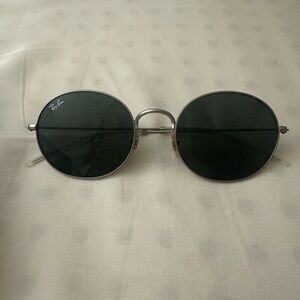 Ray-Ban Silver Frame Sunglasses with Dark Lenses